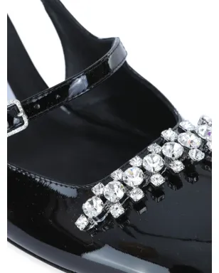 Jimmy Choo Belinda クリスタル装飾付きスリングバックパンプス（ブラック） - サムネイル3