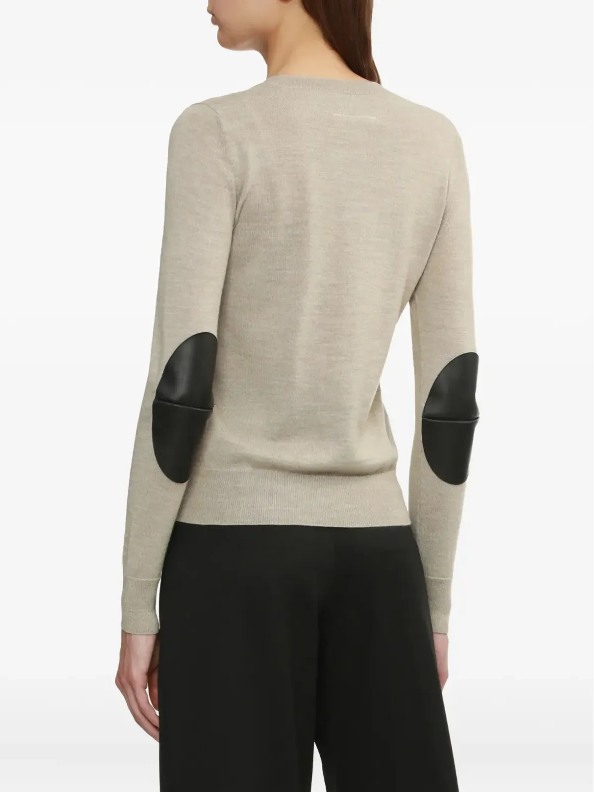 MM6 Maison Margiela 肘パッチ クルーネック セーター - 画像3