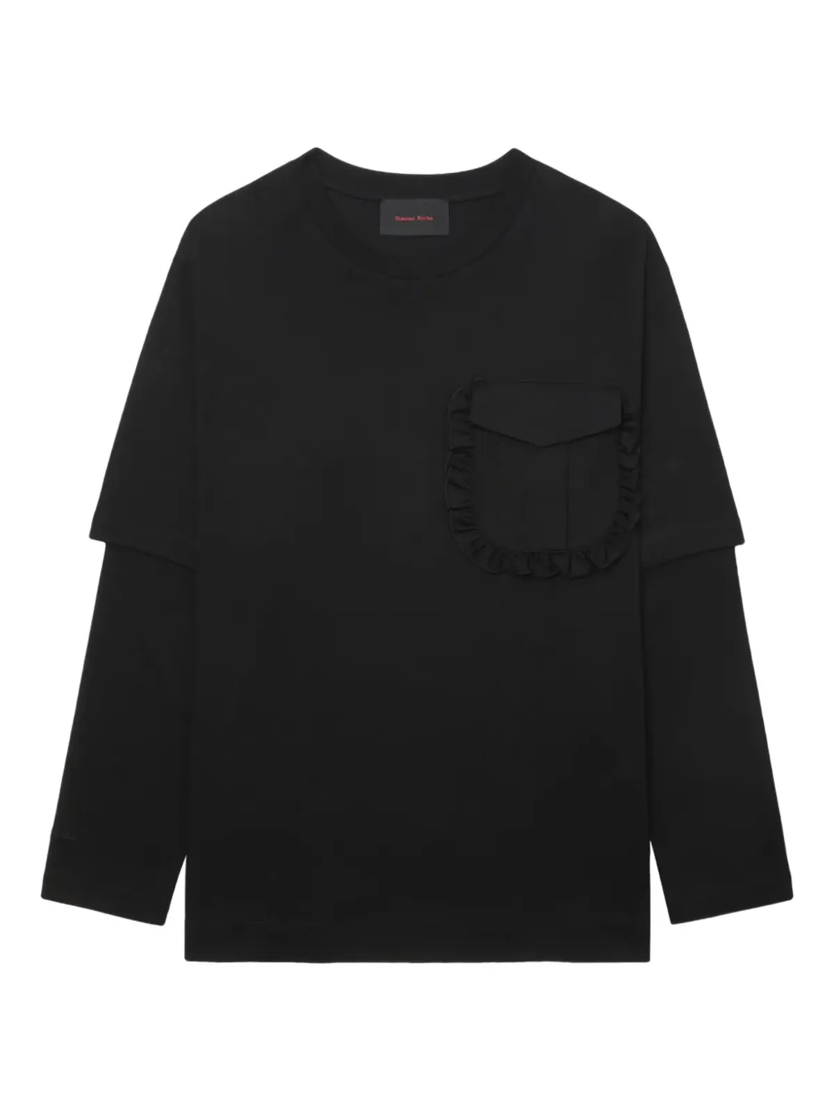 Simone Rocha フリルポケット付きレイヤードTシャツ - 画像1