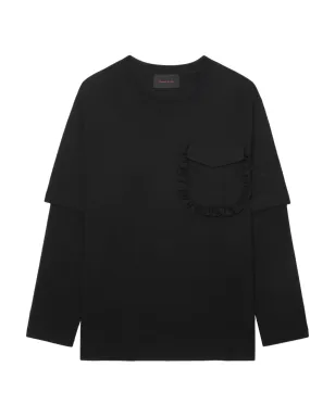 Simone Rocha フリルポケット付きレイヤードTシャツ - サムネイル1