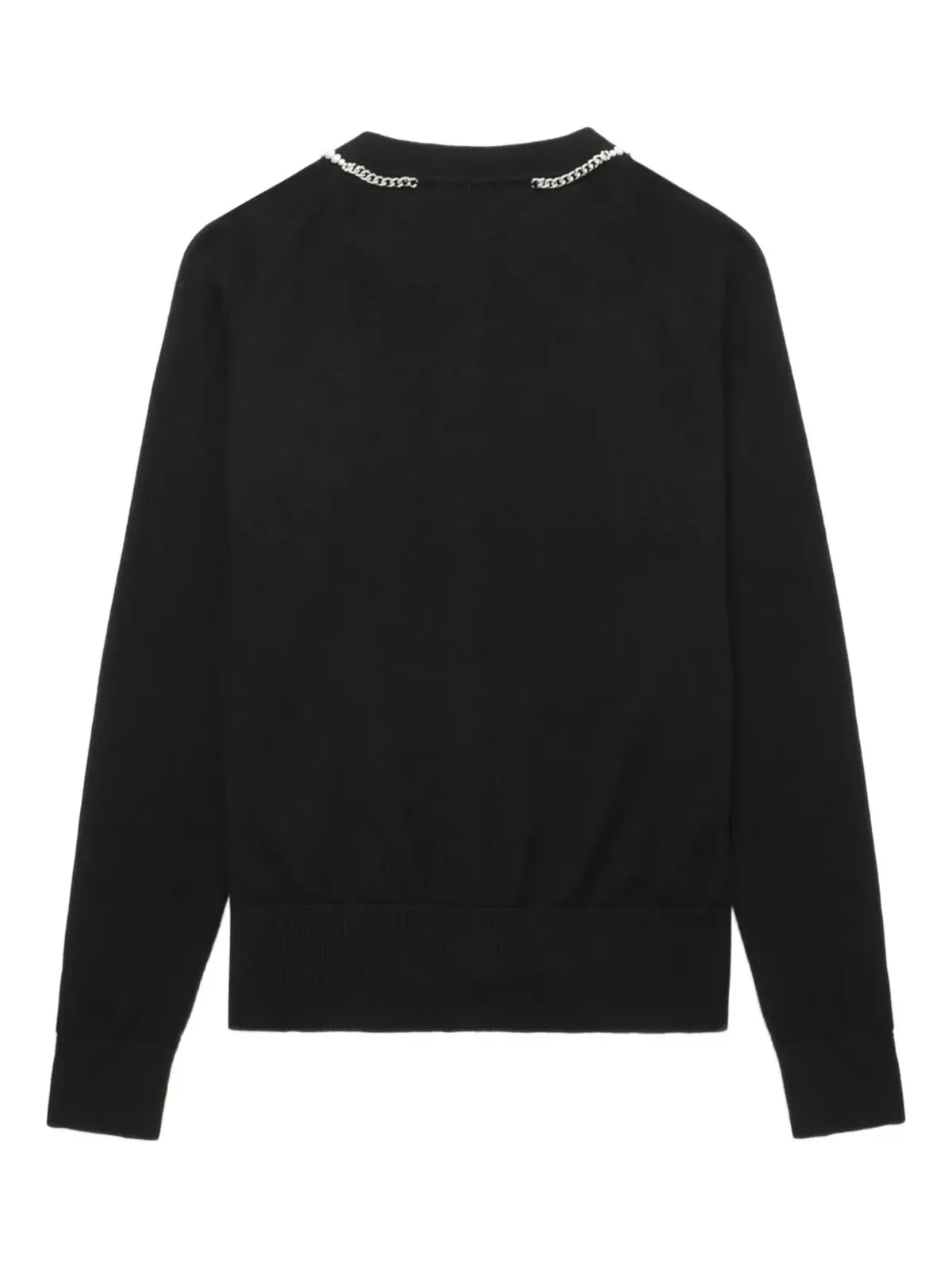 Simone Rocha パールチェーンカーディガン ブラック - 画像5