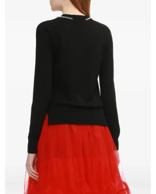 Simone Rocha パールチェーンカーディガン ブラック - サムネイル3