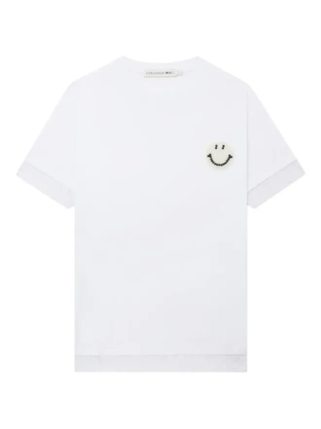 Joshua Sanders Joshua Sanders レーストリムスマイリーフェイス Tシャツの商品画像