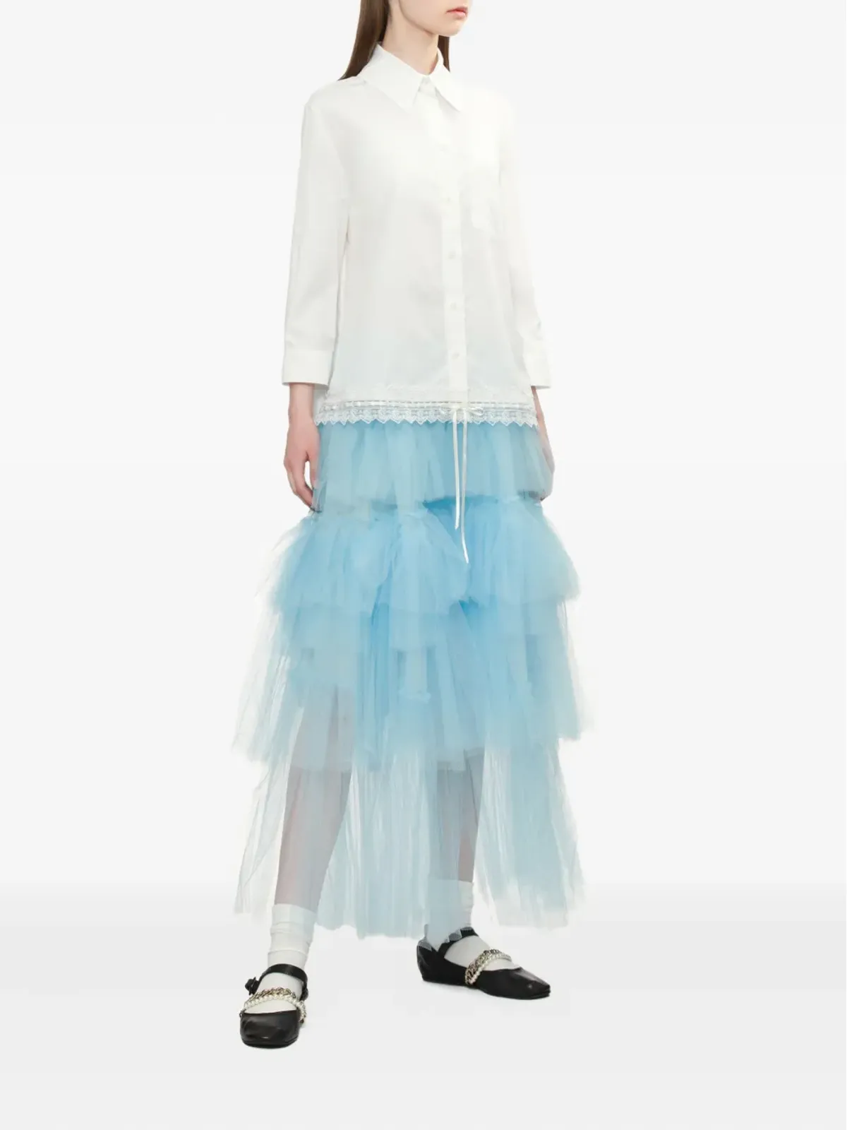 Simone Rocha レーストリムポケットシャツ - 画像2