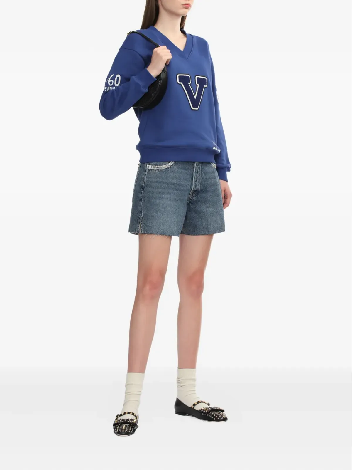 rag & bone クリスタル装飾デニムショーツ - 画像2