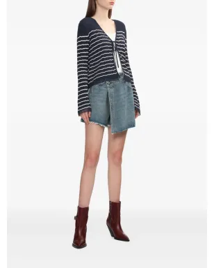 rag & bone タイフロントストライプカーディガン ブルー - サムネイル2