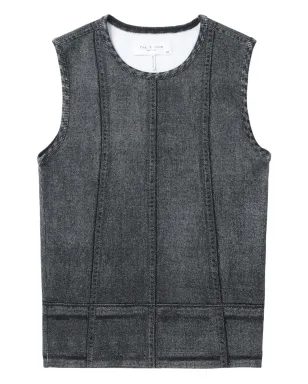 rag & bone デニムプリントパネル入りタンクトップ - サムネイル1