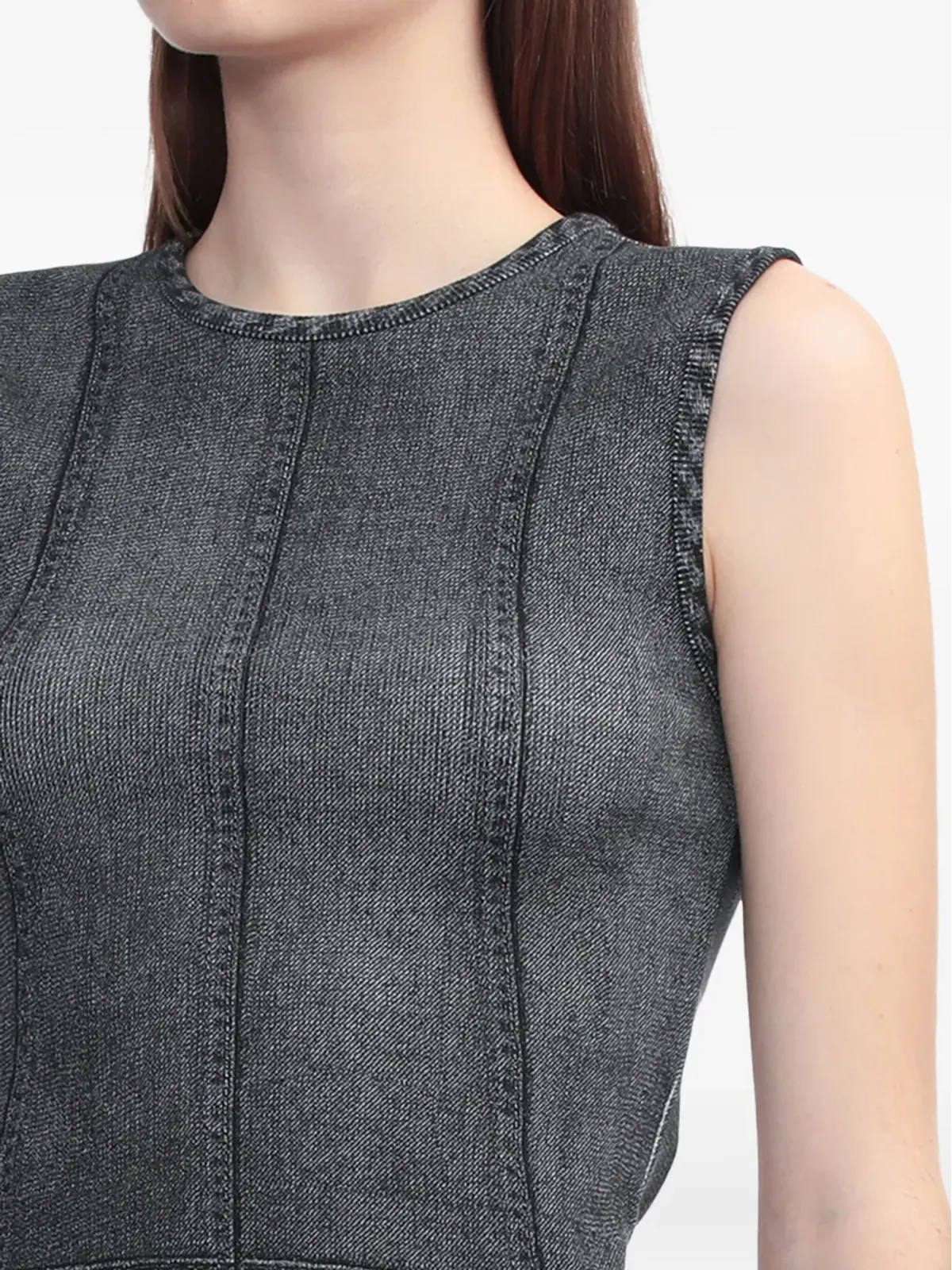 rag & bone デニムプリントパネル入りタンクトップ - 画像5