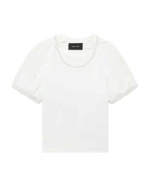 Simone Rocha パール装飾パフスリーブトップ - White - サムネイル1