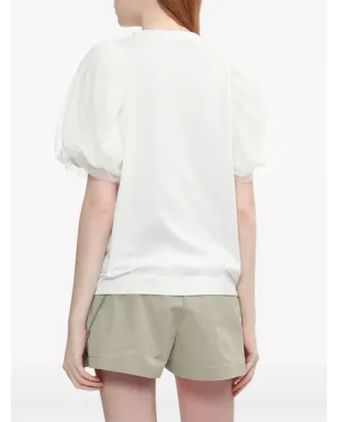 Simone Rocha パール装飾パフスリーブトップ - White - サムネイル4