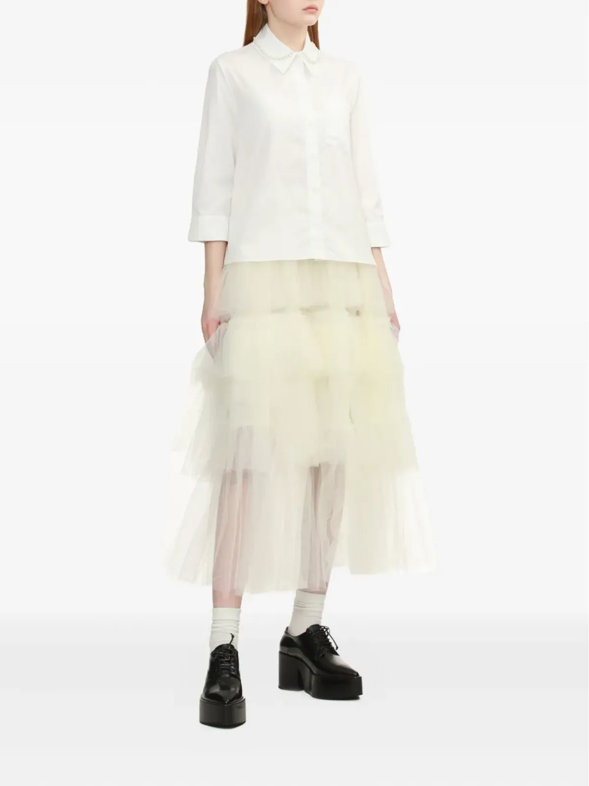 Simone Rocha パール装飾シャツ - 画像2