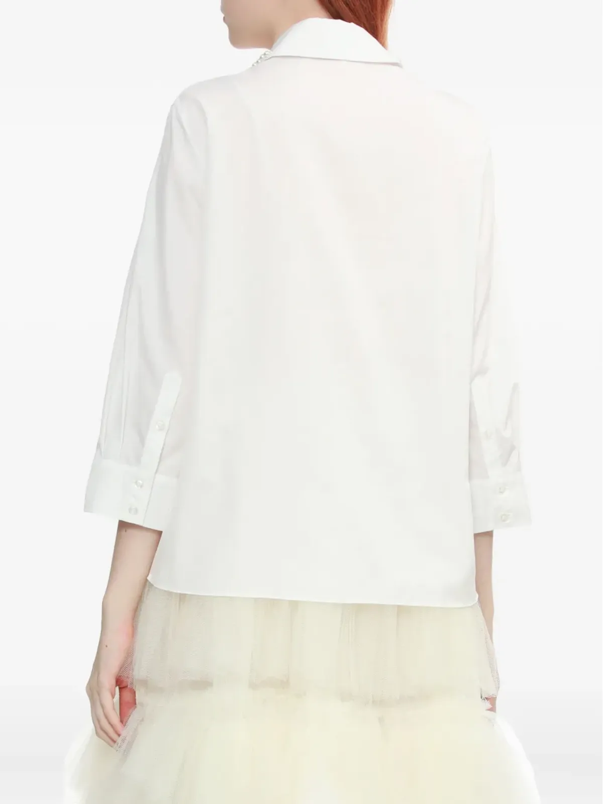 Simone Rocha パール装飾シャツ - 画像4