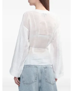 rag & bone ヴィヴィアナ ピンタック Vネック シャツ - サムネイル4