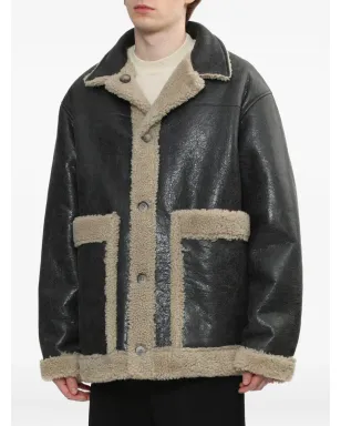 MM6 Maison Margiela ラムスキン シアーリング パネル ジャケット - サムネイル3