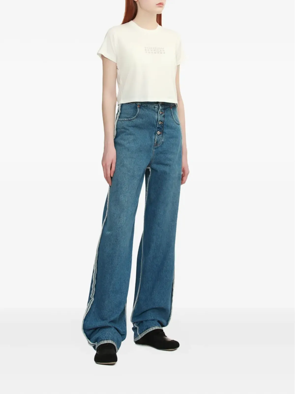 MM6 Maison Margiela ボタンフライジーンズ - 画像2
