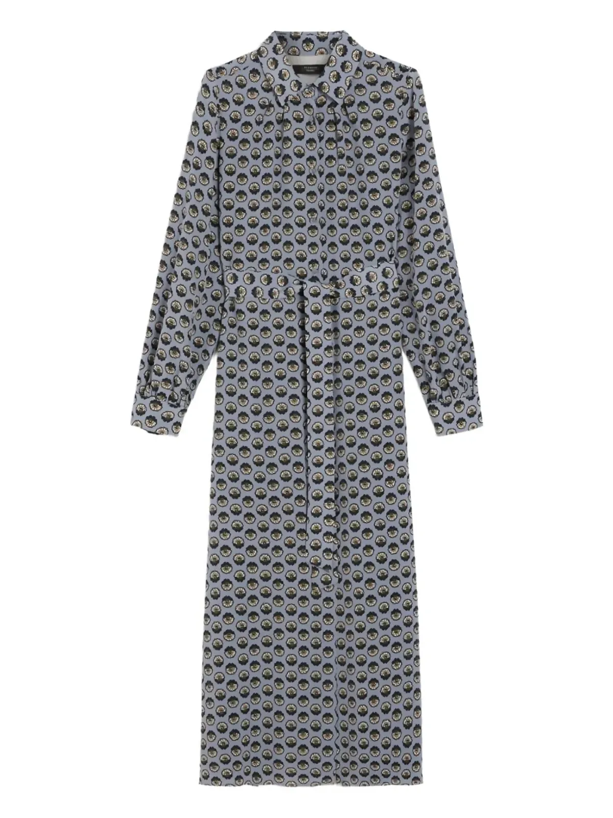 Weekend Max Mara プリントシルク マキシ シャツドレス - 画像1
