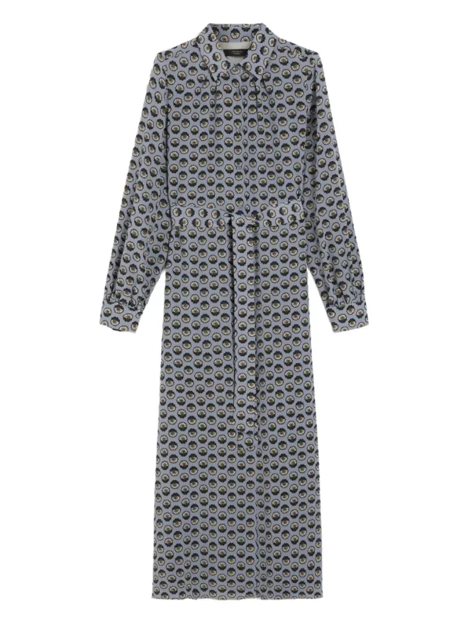 Weekend Max Mara Weekend Max Mara プリントシルク マキシ シャツドレスの商品画像