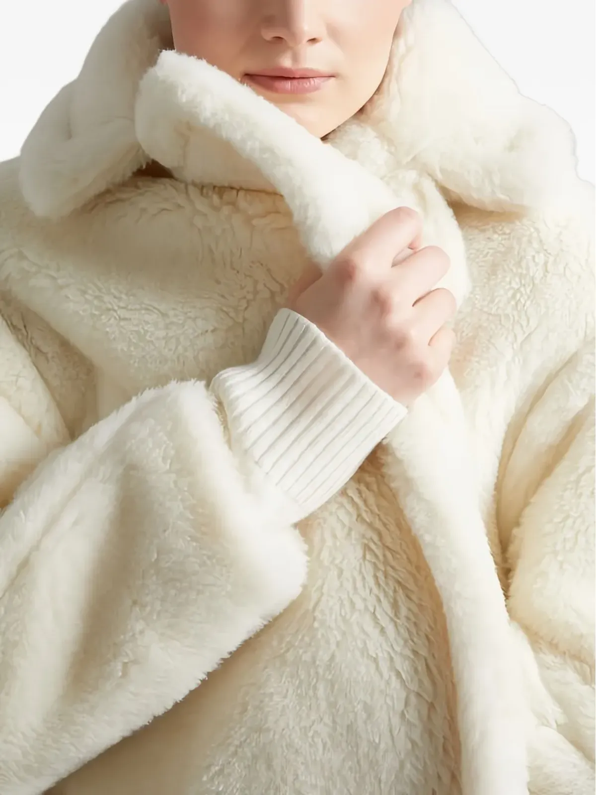Max Mara テディベアアイコン ダブルブレストコート - 画像4