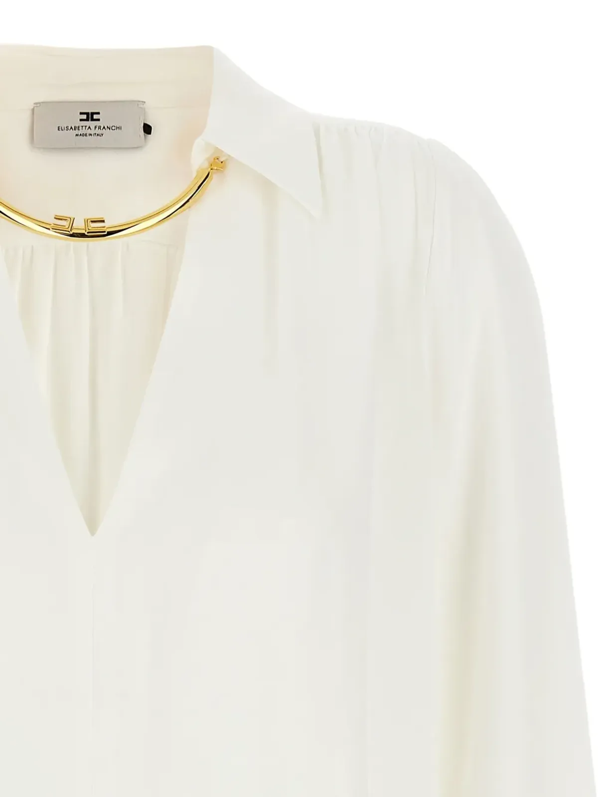 Elisabetta Franchi 取り外し可能ネックレス付きブラウス - 画像4
