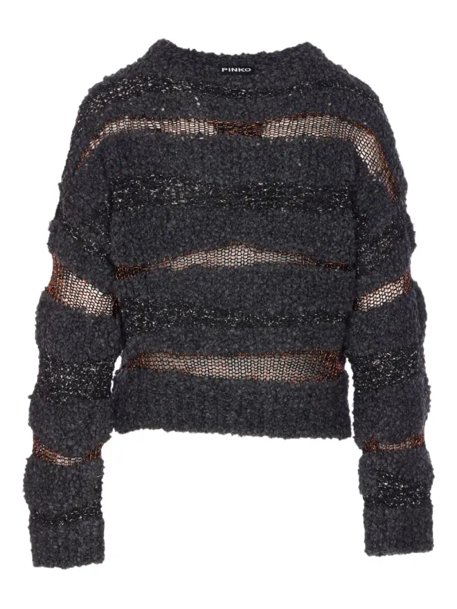 PINKO PINKO メタリックエフェクト ニットセーター - グレーの商品画像