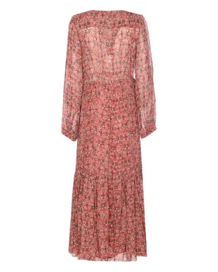 MARANT ÉTOILE Briane button-front flounced dress - Pink - サムネイル2