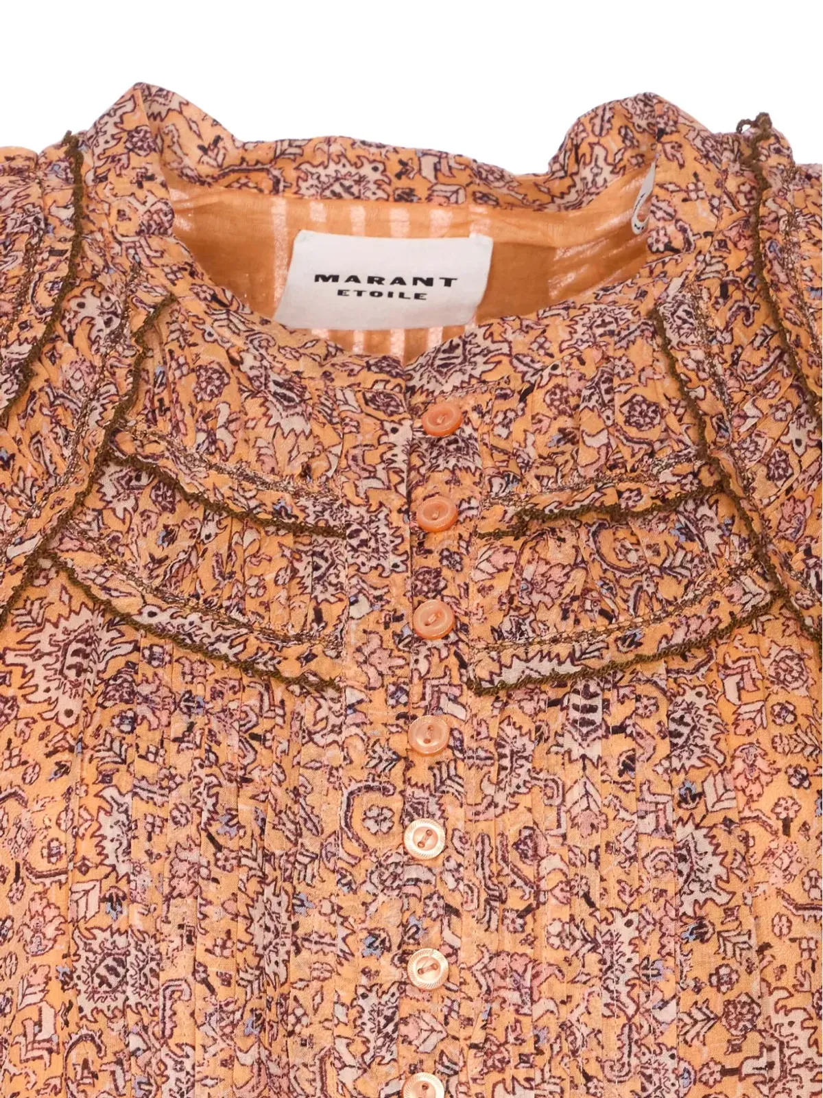 MARANT ÉTOILE ラッフルバルーンスリーブ ミディドレス - 画像4