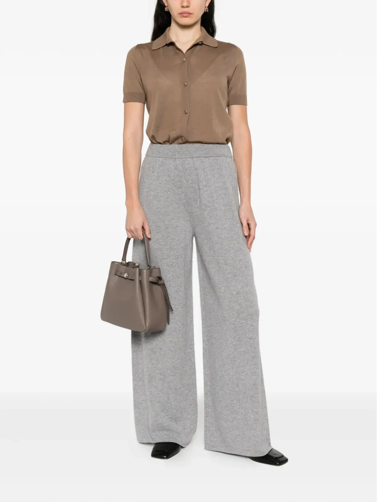 Max Mara ボタンフロント半袖シャツ - 画像2