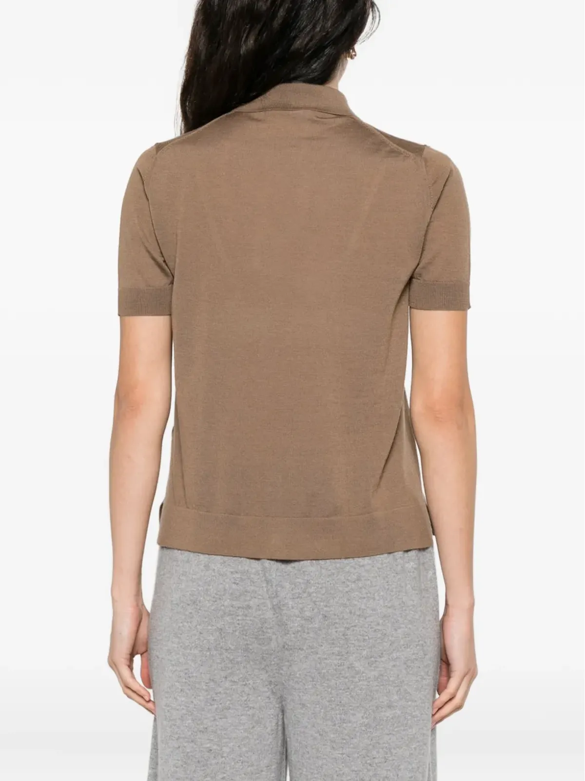 Max Mara ボタンフロント半袖シャツ - 画像4
