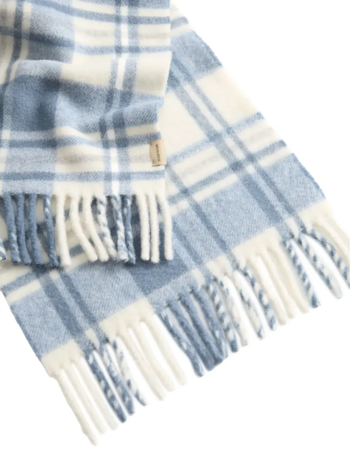 Woolrich チェック柄フリンジスカーフ - 画像2