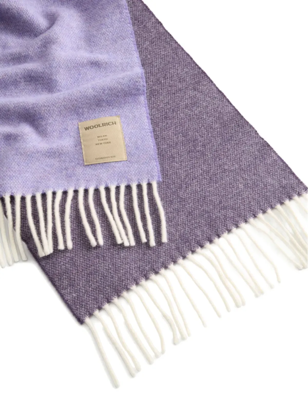 Woolrich 二色のウールスカーフ - 画像3