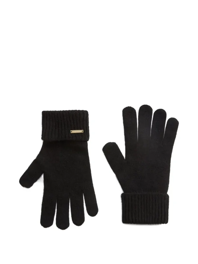 Woolrich Woolrich リブ編みカシミヤ手袋 - ブラックの商品画像