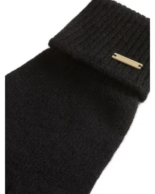 Woolrich リブ編みカシミヤ手袋 - ブラック - サムネイル3