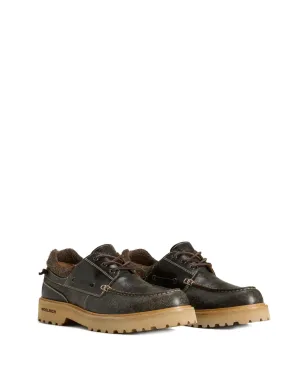 Woolrich レザー レースアップ ボートシューズ - サムネイル2