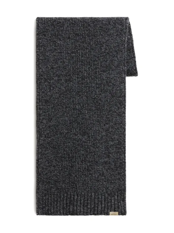 Woolrich Woolrich ムーラインリブ ウールスカーフ ブラックの商品画像