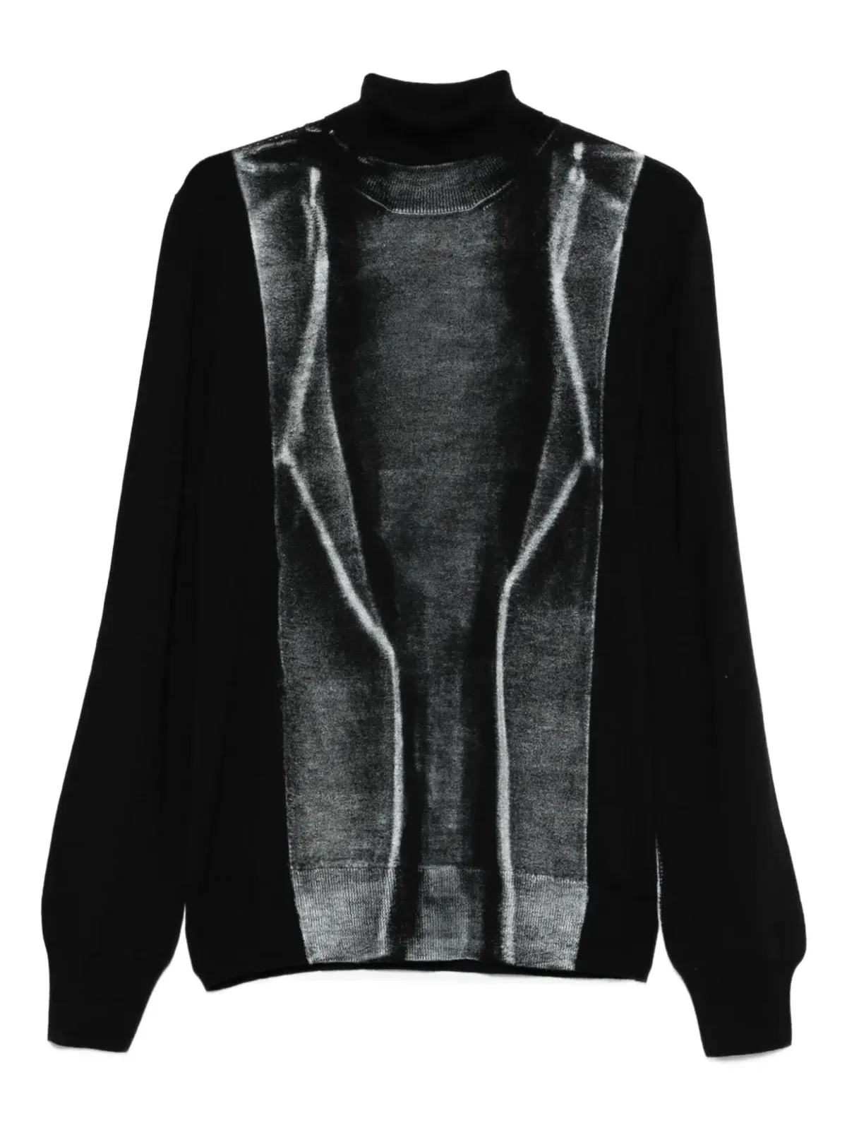 MM6 Maison Margiela ハイネックパネルドセーター - ブラック - 画像1