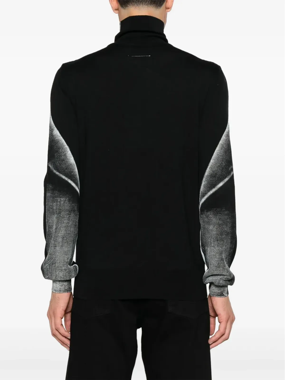 MM6 Maison Margiela ハイネックパネルドセーター - ブラック - 画像4