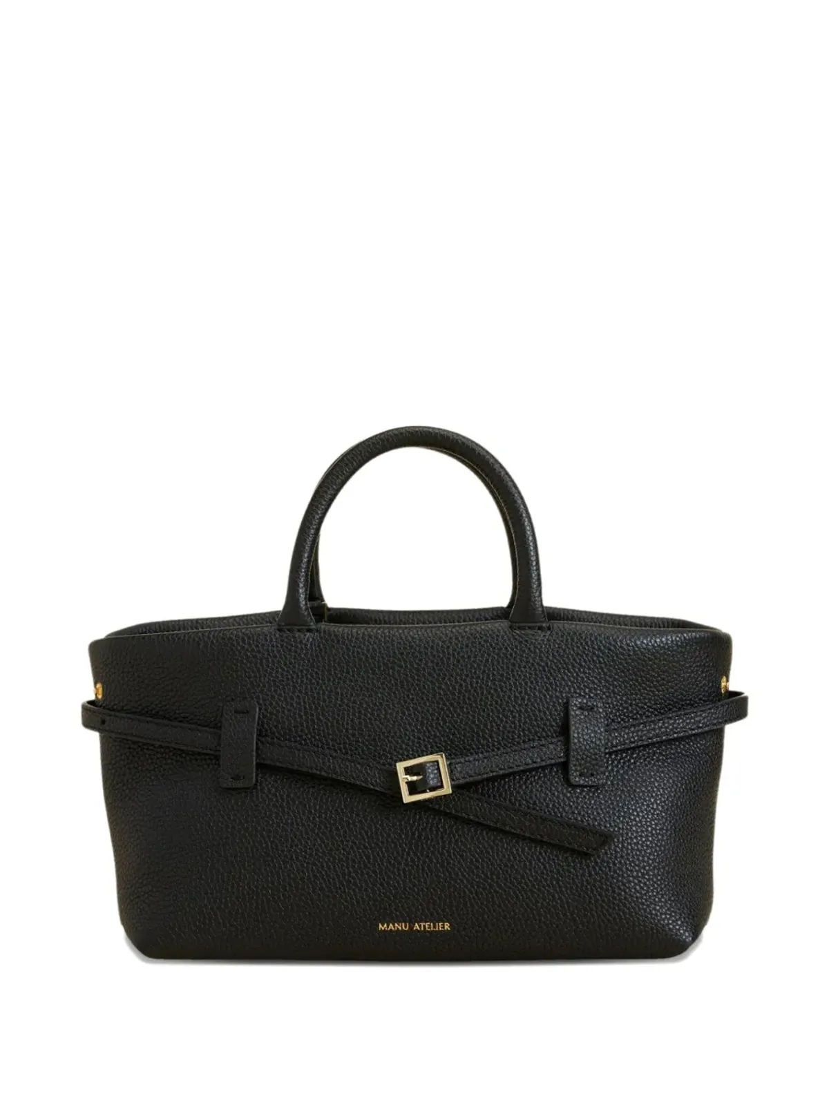Manu Atelier Le Cambon バックルストラップ レザートートバッグ - 画像3