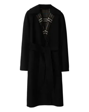 Burberry ベルト付きリバーシブル ウールコート - サムネイル1