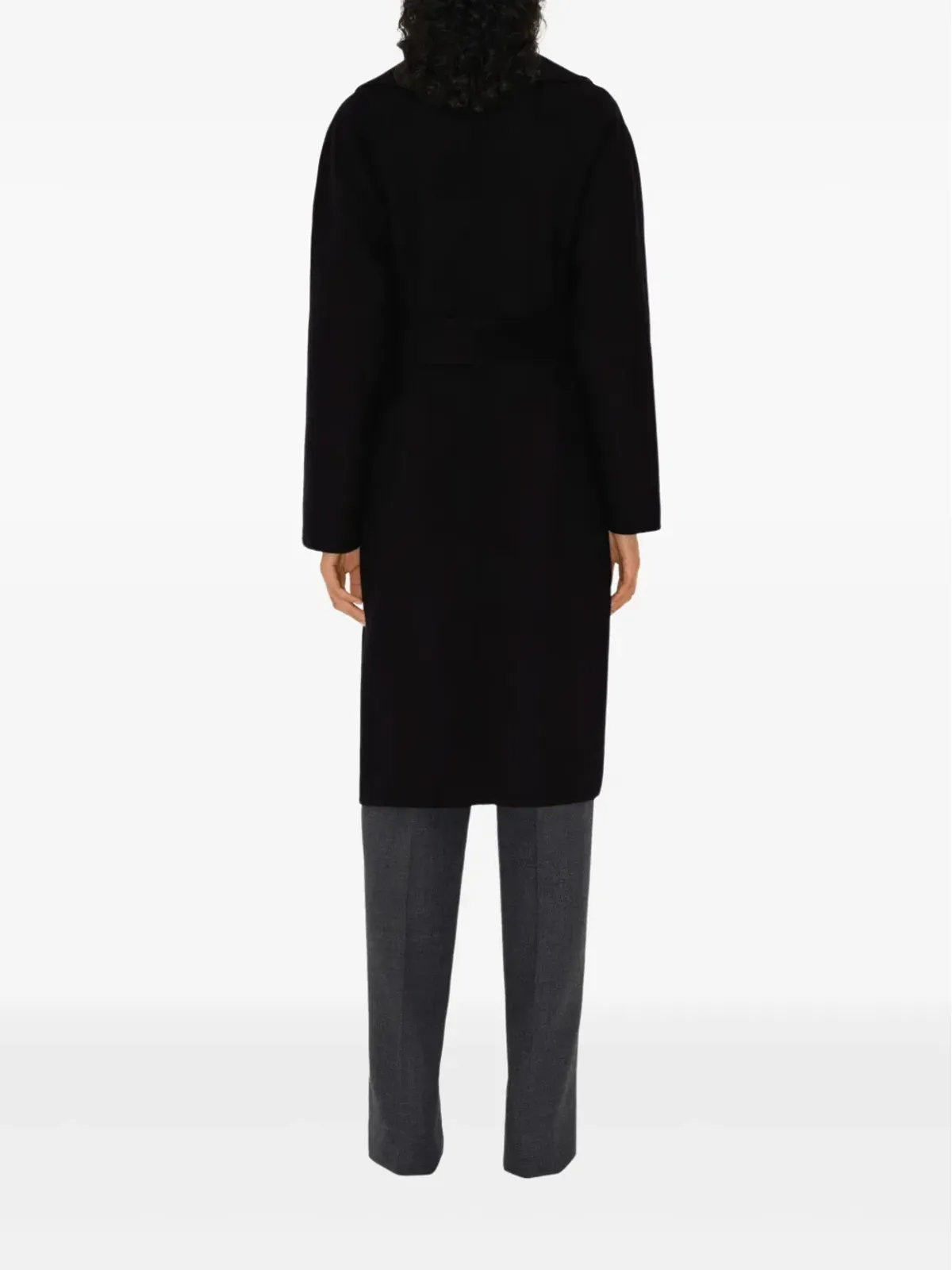 Burberry ベルト付きリバーシブル ウールコート - 画像5