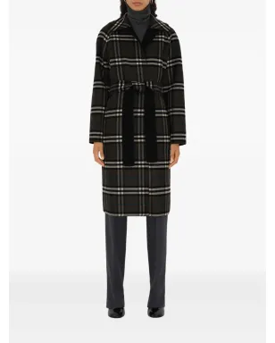 Burberry ベルト付きリバーシブル ウールコート - サムネイル2