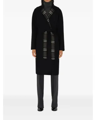 Burberry ベルト付きリバーシブル ウールコート - サムネイル3