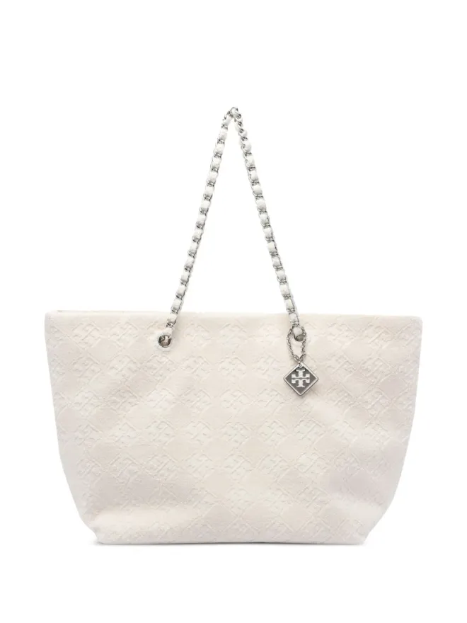 Tory Burch Tory Burch エラ チェーン-トリム テクスチャード トートバッグの商品画像