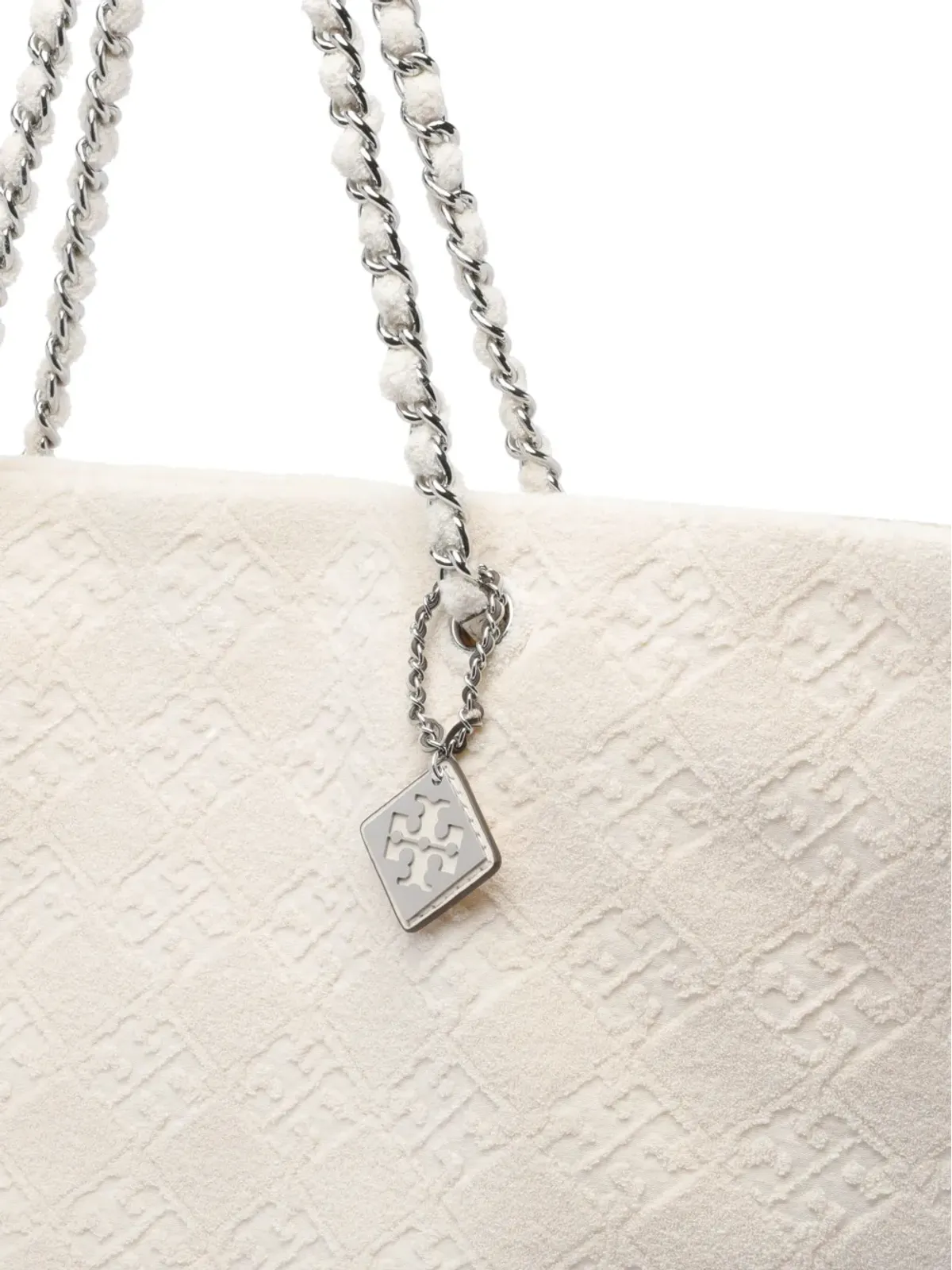 Tory Burch エラ チェーン-トリム テクスチャード トートバッグ - 画像3