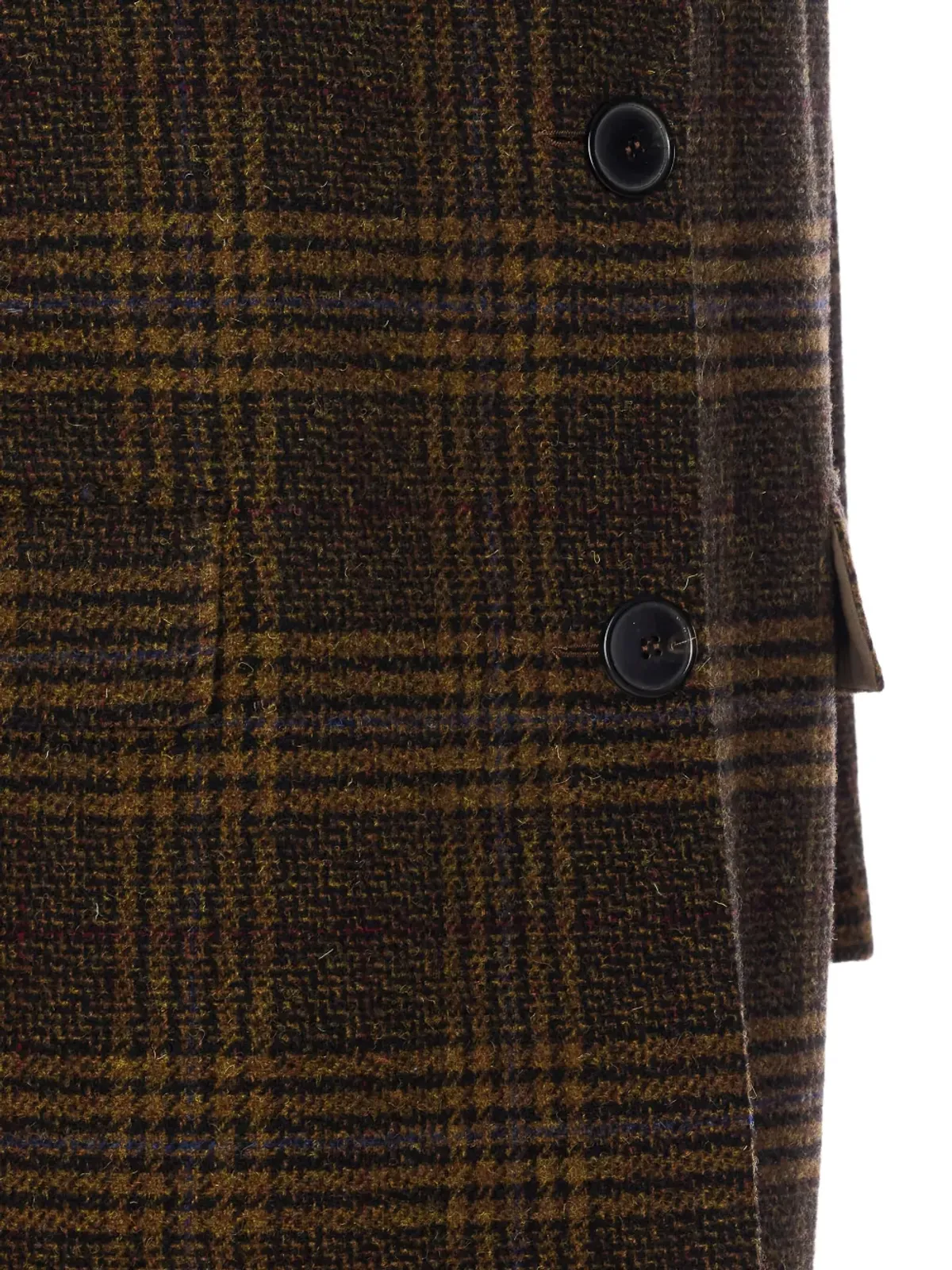 MARANT ÉTOILE チェック柄 Vネック ウール シングルブレストコート - 画像3