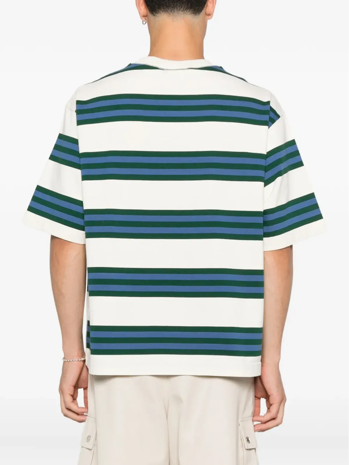 SUMMER GAMES ストライプ柄オーガニックコットンTシャツ - 画像3