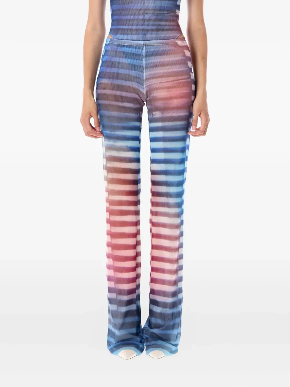 Jean Paul Gaultier エアストライプメッシュパンツ - 画像2