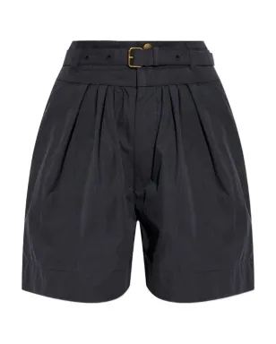 MARANT ÉTOILE Danica プリーツ付きベルトショーツ - ブラック - サムネイル1