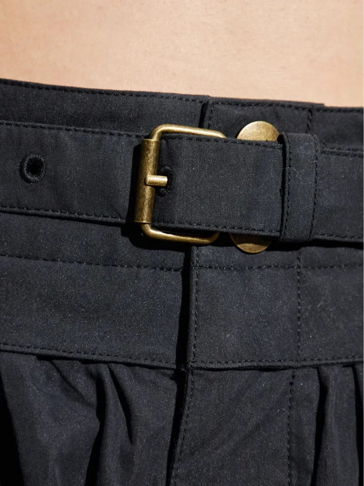 MARANT ÉTOILE Danica プリーツ付きベルトショーツ - ブラック - 画像5