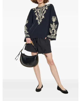 MARANT ÉTOILE Danica プリーツ付きベルトショーツ - ブラック - サムネイル2