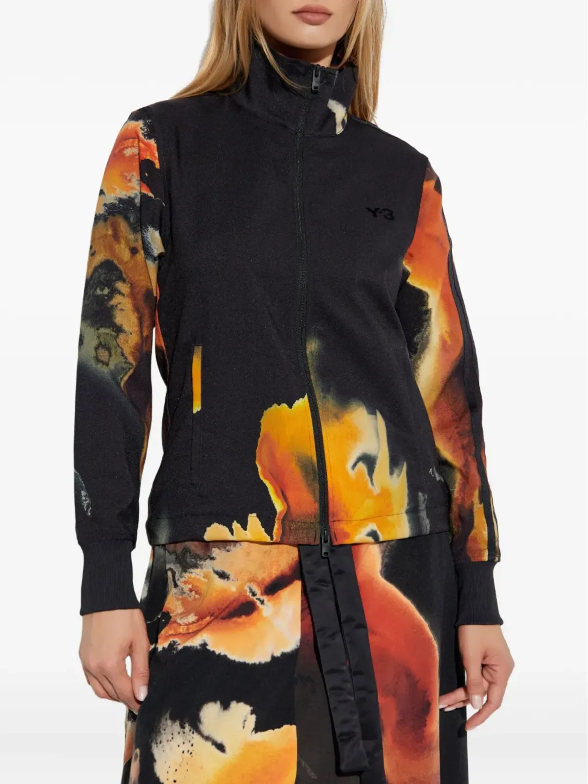 Y-3 アブストラクトプリント ジップアップジャケット - 画像3